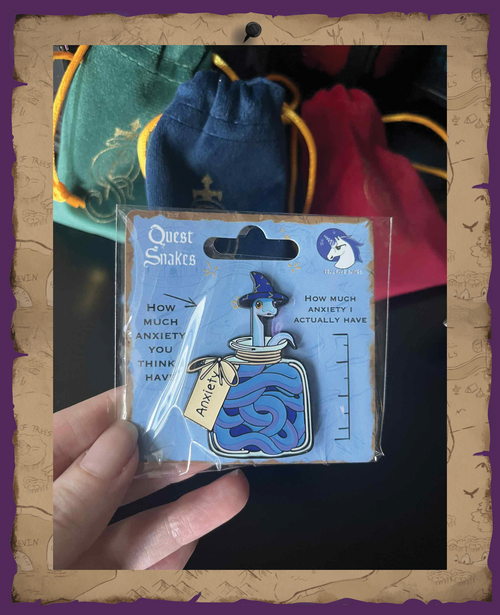 Anxiety Enamel Pin