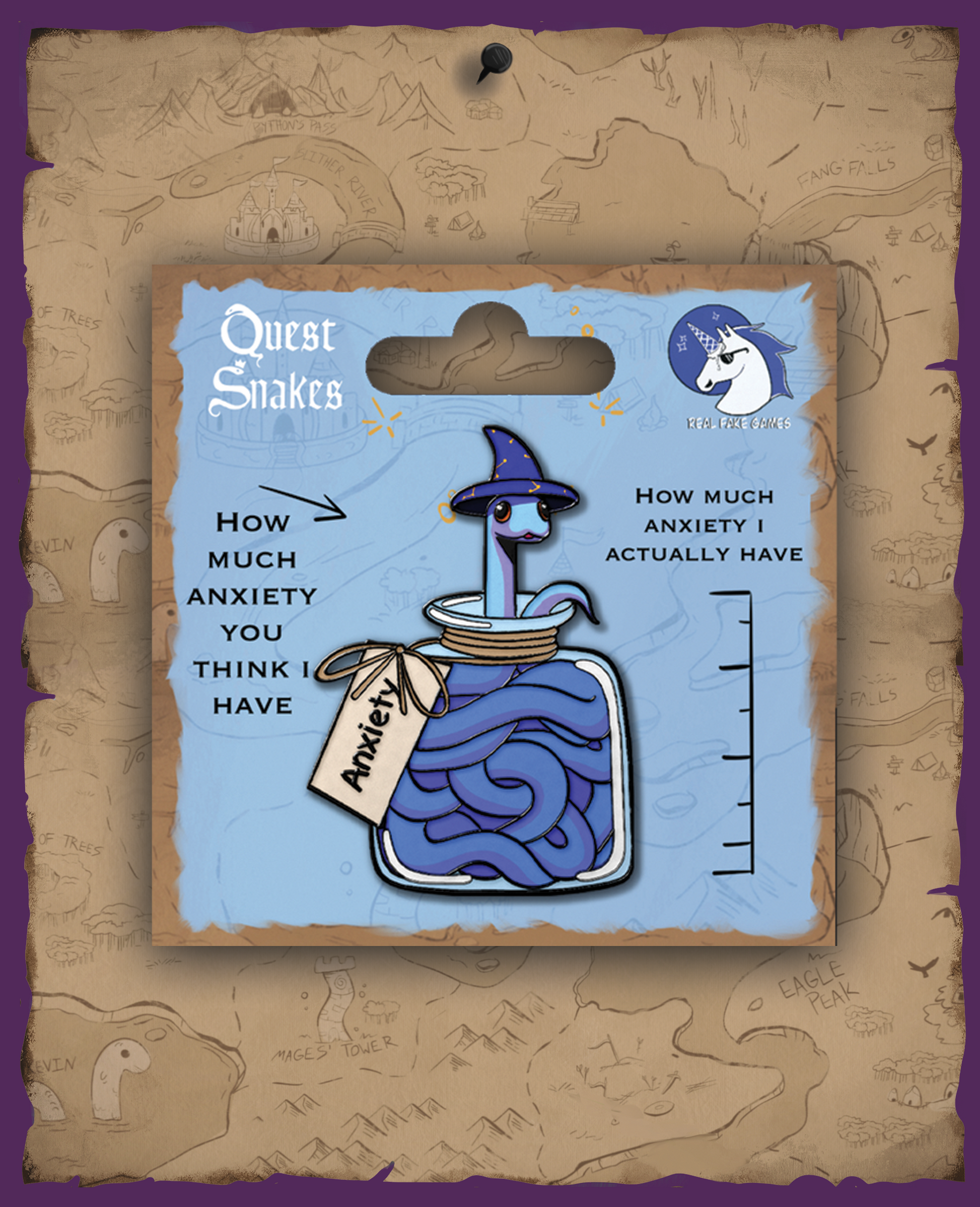Anxiety Enamel Pin