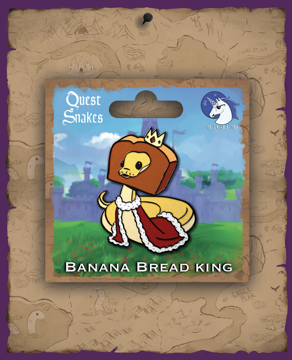 Banana Bread King Enamel Pin