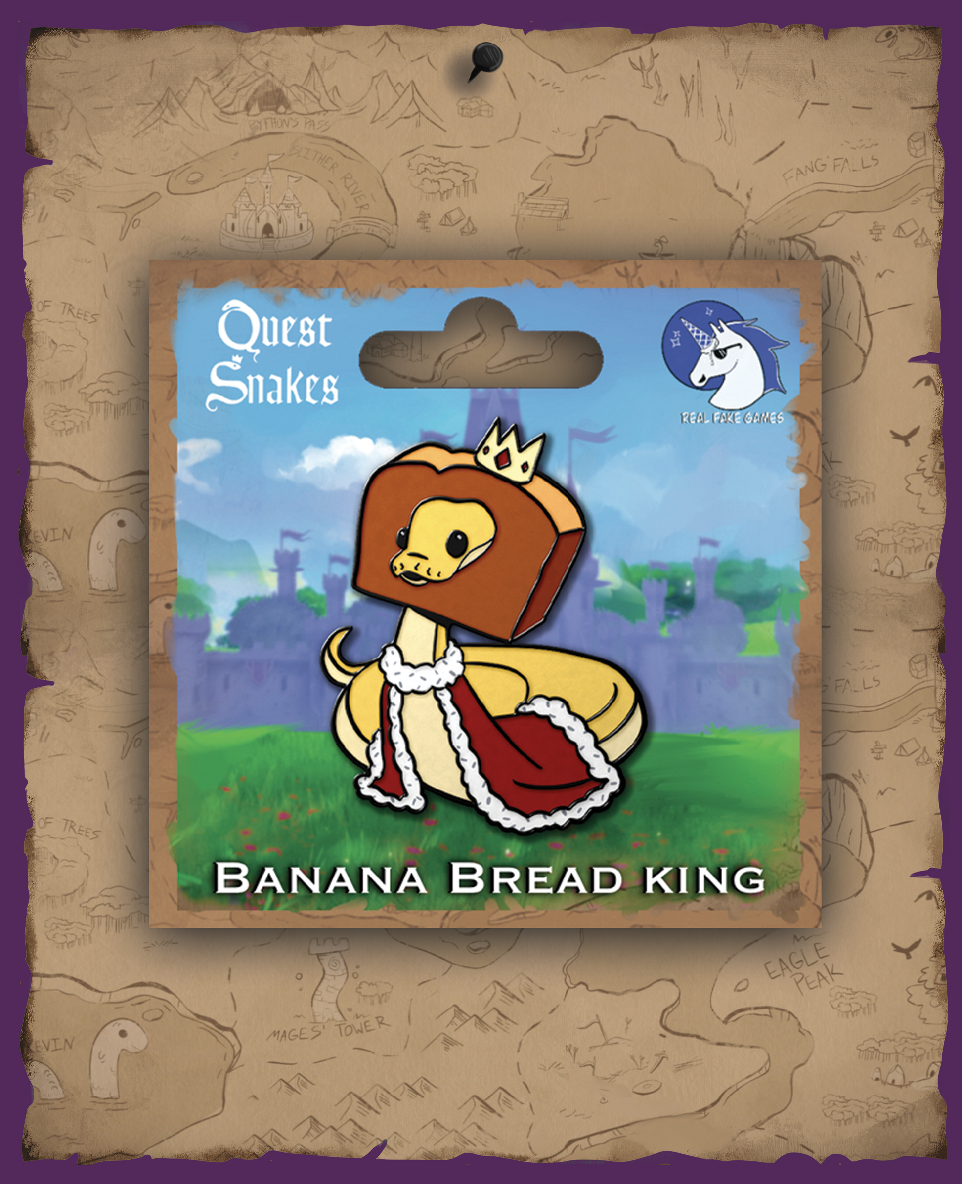 Banana Bread King Enamel Pin