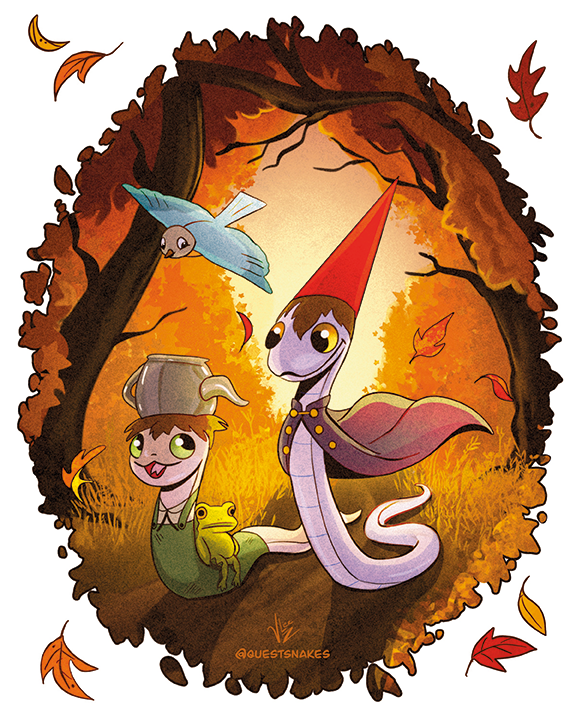 Over The Garden Snake Print