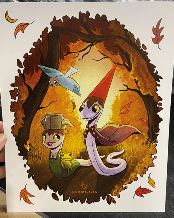 Over The Garden Snake Print